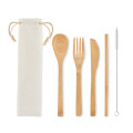 SETSTRAW Bamboo cutlery with straw