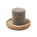 PENTAS Candle on round wooden base