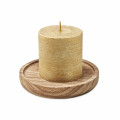 PENTAS Candle on round wooden base