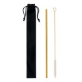 COLD STRAW COLOUR SS straw and brush in pouch