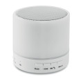 ROUND WHITE Round wireless speaker LED