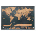 BEEN THERE Scratch world map 42x30cm