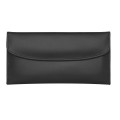 Genuine Leather Ladies Wallet with Zipper Pocket Black