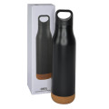 CREIL - Giftology Insulated Water Bottle with Cork Base - Black