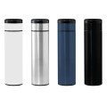 KOVEL - Giftology Double Walled Insulated Flask with Temperature Lid - Silver