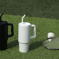 BERN - Recycled Stainless Steel Tumbler with Reusable Straw - White