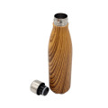 GEYER - Hans Larsen Stainless Steel Water Bottle with Wood Print - Brown