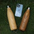 GEYER - Hans Larsen Stainless Steel Water Bottle with Wood Print - Yellow
