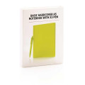 XD A5 Hard Cover Notebook With Pen - Lime