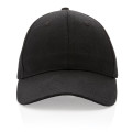 Impact AWARE™ 6 Panel 280gr Recycled Cotton Cap - Black