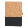 BORSA - eco-neutral A5 Cork Fabric Hard Cover Notebook and Pen Set - Black