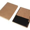 BORSA - eco-neutral A5 Cork Fabric Hard Cover Notebook and Pen Set - Black
