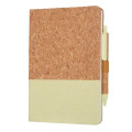 BORSA - eco-neutral A5 Cork Fabric Hard Cover Notebook and Pen Set - Green