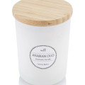 NOUM - Arabic Oudh Scented Glass Candle with Bamboo Lid - White