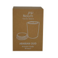 NOUM - Arabic Oudh Scented Glass Candle with Bamboo Lid - White