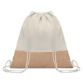TRIGE - GRS-certified Recycled Cotton & Jute Drawstring Bag - Natural