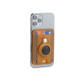 MARZ - Santhome® Magnetic Phone Cardholder with Santhome Tag Pocket - Tan