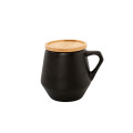 SEVILLA - eco-neutral Ceramic Mug with Bamboo Lid - Black