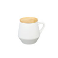 SEVILLA - eco-neutral Ceramic Mug with Bamboo Lid - White
