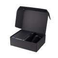 KOKSI - Giftology Set of Double Walled Tumbler, A5 Notebook and Pen - Black