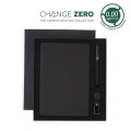 CHANGE ZERO Sustainable Gift Set with Refillable Notebook, Pen & USB Keychain - Black