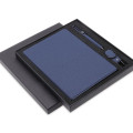 CHANGE ZERO Sustainable Gift Set with Refillable Notebook, Pen & USB Keychain - Navy