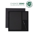 CHANGE ZERO Sustainable Gift Set with Refillable Notebook, Pen & Cardholder - Black