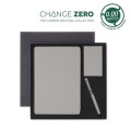 CHANGE ZERO Sustainable Gift Set with Refillable Notebook, Pen & Cardholder - Grey