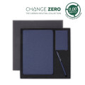 CHANGE ZERO Sustainable Gift Set with Refillable Notebook, Pen & Cardholder - Navy