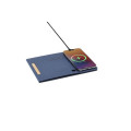 BLACE - CHANGE ZERO Recycled PU 15W Wireless Mousepad & Desk Organizer - Navy Blue