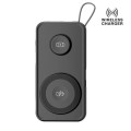 ROTTERDAM - @memorii® 10,000mAh Universal Wireless Powerbank with inbuilt cables - Black