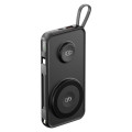 ROTTERDAM - @memorii® 10,000mAh Universal Wireless Powerbank with inbuilt cables - Black