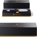 Cross Calais™ Chrome/Blue Lacquer with Polished Chrome Appointments Ballpoint Pen