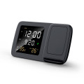 RISE - Giftology Digital Alarm Clock & Wireless Charger - Black
