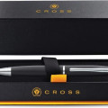 Cross Calais™ Matte Black with Polished Chrome Appointments Ballpoint Pen (Blue Ink)