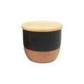 RAAHA - Arabic Oudh Scented Candle in Ceramic Holder with Bamboo Lid - Black