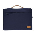 SALCEA - Santhome® 15" Laptop Sleeve - Navy Blue/Tan