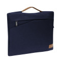 SALCEA - Santhome® 15" Laptop Sleeve - Navy Blue/Tan