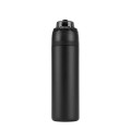 AERO SIP - Hans Larsen Recycled Stainless Steel Bottle with Dual Sip Lid - Black