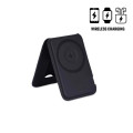 MAG3 - Giftology 3-in-1 Magnetic Wireless Charger Card Holder - Black