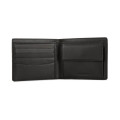CROSS Saffiano Leather 4CC Bifold Wallet with Coin Pocket - Black