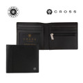 CROSS Pebble Leather 6CC Classic Fold Wallet with 6CC Cardholder - Black