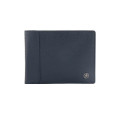 CROSS Pebble Leather 6CC Classic Fold Wallet with 6CC Cardholder - Navy Blue