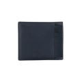 CROSS Pebble Leather 6CC Classic Fold Wallet with 6CC Cardholder - Navy Blue