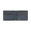 CROSS Pebble Leather 8CC Classic Fold Wallet - Navy Blue
