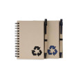 HASSA - eco-neutral A6 Notepad & Pen Set with Sticky Note - Black