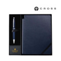 Cross Calais™ Metallic Blue Ballpoint Pen with Classic Blue Journal Gift Set