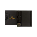 Cross Click™ Chrome Ballpoint Pen & A5 Hardcover Notebook Gift Set - Black