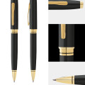 Coventry Classic Black Lacquer with Gold Tone Appointments Ballpoint Pen (Blue Ink)