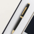 Coventry Classic Black Lacquer with Gold Tone Appointments Ballpoint Pen (Blue Ink)